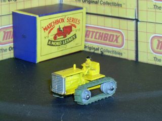 Matchbox Moko Lesney Caterpillar Tractor 8 A3 Yello 9mm Mr Sc8 V/nm Crafted Box