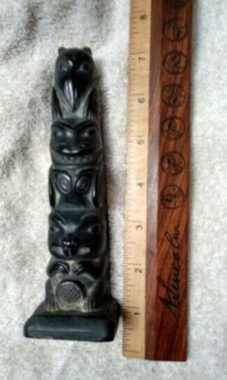 Native Totem Pole Handmade Canadian Bookend Display Piece