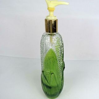 Avon Golden Harvest Corn Cob Husk Lotion Soap Bottle Pump Dispenser 9.  5 " Vintage
