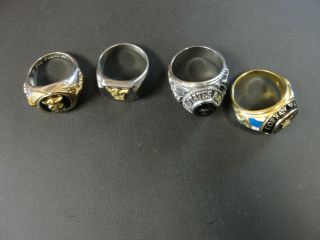 4 Rare Vintage Military Rings Wwii & Korean War Veteran Us Air Force Usaf Ring