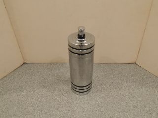 Vintage Chase Art Deco Gaiety Chrome Cocktail Shaker with Strainer 2