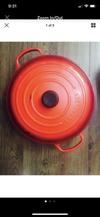 Vintage Le Crueset Red Pan With Lid 30