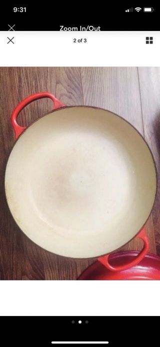 Vintage Le Crueset Red Pan With Lid 30 2