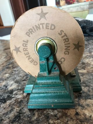 Vintage Antique Cast Iron General Store String Dispenser Twine Holder