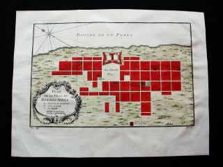 1754 Bellin: Orig.  Map: South America,  Buenos Aires,  Baires,  Argentina,  La Plata