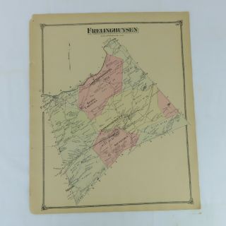 1874 Map Frelinghuysen,  Nj F.  W.  Beers Warren County Kerrs Corners