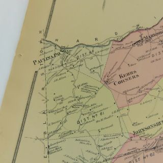 1874 Map Frelinghuysen,  NJ F.  W.  Beers Warren County Kerrs Corners 3
