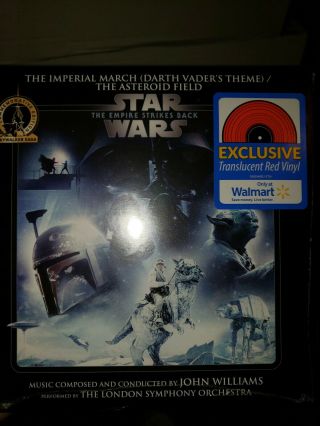 2019 John Williams " Star Wars: Empire Strikes Back " Walmart Red Color 7 " Vinyl