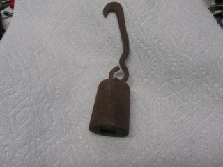 Vintage Antique Cotton Weight Scale Pea 1lb Hand Forged Hook Neat See Photos