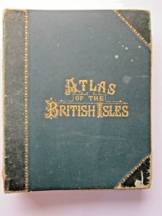1884 Bacon Atlas British Isles 100 Antique Maps Town Plans Railway Complete Rare