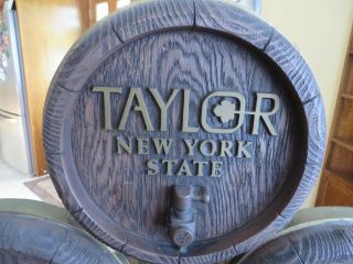 TAYLOR WINES & CHAMPAGNE - N.  Y STATE - BARREL BAR PUB SIGN - VINTAGE 2