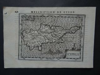 1618 Bertius Atlas Hondius Map Cyprus - Cypre