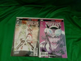 Gotham City Sirens 1 & 2 1st Prints Harley Quinn Catwoman Poison Ivy Batman Dc