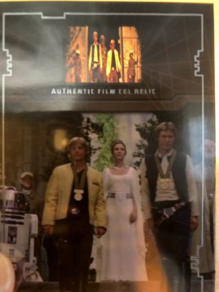 Star Wars Illustrated Film Cell Fr - 20 Luke,  Han,  And Leia At Medal Ceremony