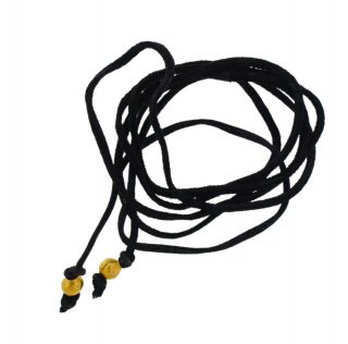 Yossi Harari 24k Gold Black Cord Long Necklace