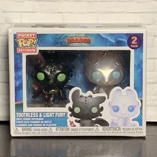 Funko Pocket Pop Keychain 2 Pack Toothless Light Fury How To Train Your Dragon 3