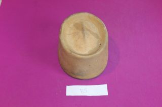 Vintage Hard Rubber Hat Block.  Marked 6 7/8.  Circumference: 22 In.  Height: 4 In.
