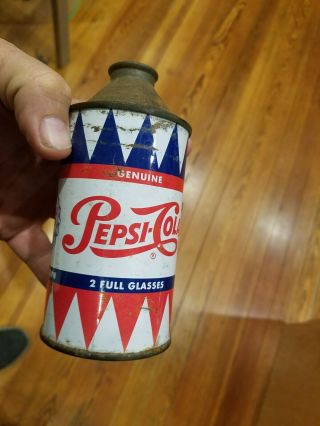 Old Pepsi Cola Cone Top Soda Can