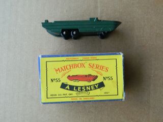 Vintage 1958 Matchbox Series Lesney D.  U.  K.  W.  Amphibian No.  55 - A