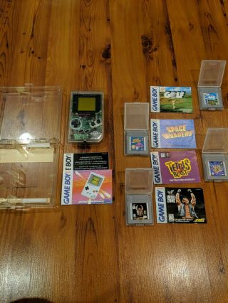 Usa Clear Nintendo Gameboy Dmg - 01 Vintage With Games