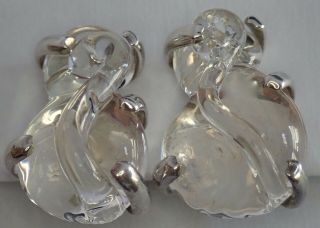 Vintage Mariquita Masterson Sterling Silver Crystal Art Glass Earrings