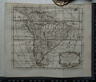 1767 – South America / Amerique Meridionale Map By Sanson