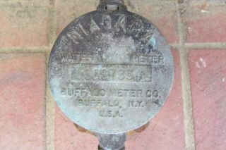 Vintage Niagara Buffalo Meter Co.  Brass Water Meter Measures Barrels 3034
