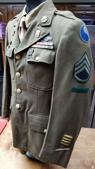 Wwii 29th Division 116th Infantry Regiment Jacket Uniform,  Bronze Star,  D - Day