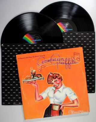 American Graffiti Soundtrack 1973; 2 - Lp Vinyl Beach Boys Buddy Holly Chuck Berry