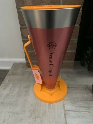 Vintage Veuve Clicquot Champagne Ice Bucket With Handle.  Hang Tag Attached