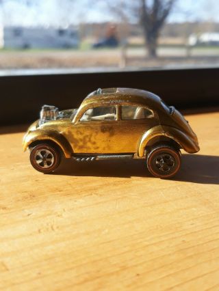 Vintage Hot Wheels Redline Gold Custom Volkswagen Usa Vw Bug