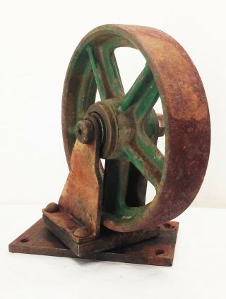 Vtg Antique Colson Co.  Cast Iron Industrial Cart Swivel Caster Wheel 8 "