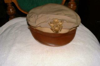 2) Ww2 Us Army Air Corps Visor Cap Hat Crusher Officer - Named & More