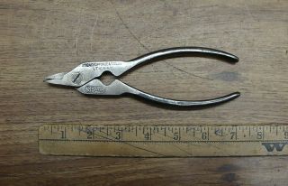 Old Tools,  Antique Utica Drop Forge & Tool Co.  7 " S.  P.  A.  C.  Pliers,  Cutters
