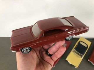 5 Vintage 1966 CHEVROLET IMPALA Hardtop PROMO Model Car Red Mustard Bronze 2