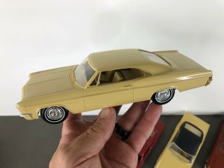 5 Vintage 1966 CHEVROLET IMPALA Hardtop PROMO Model Car Red Mustard Bronze 3