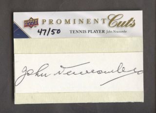 2009 Upper Deck Prominent Cuts Tennis John Newcombe Signed Auto 47/50