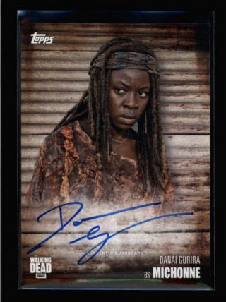 Danai Gurura As Michonne The Walking Dead Season 6 Autograph Auto Wu2591