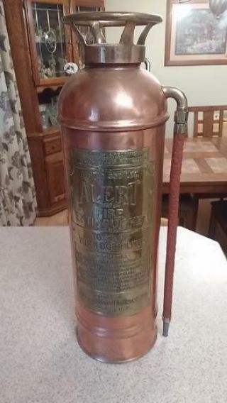 Vintage American Lafrance Copper And Brass 2.  5 Gallon Fire Extinguisher