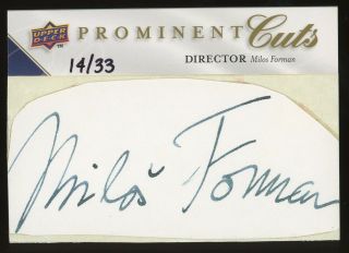 2009 Upper Deck Prominent Cuts Director Milos Forman Signed Auto 14/33