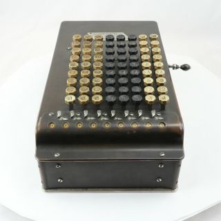 Comptometer Model B Calculator / Adding Machine With Metal Dust Cover