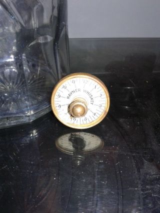 Vintage Hayner Whiskey Sunburst Decanter Bottle W/ Locking Combination Stopper