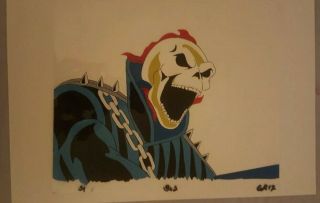 Marvel Action Hour Animation Production Cel Fantastic Four Ghost Rider