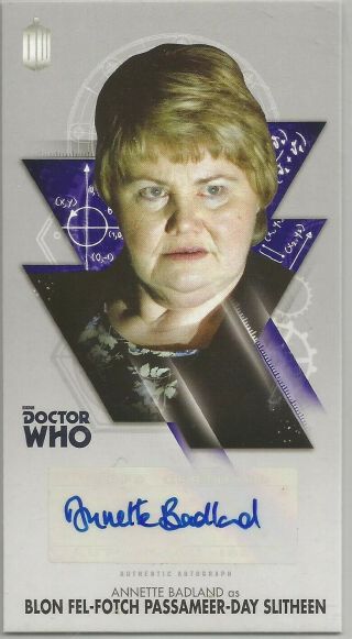 Doctor Dr.  Who The Tenth Doctor Adventures Autograph Card - Annette Badland