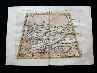 1599 Ptolemy: Map: Tabula Asia I°: Middle East,  Turkey,  Syria,  Black Sea