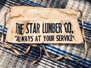 Vintage The Star Lumber Co.  Canvas Half Apron/nail Apron