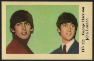 The Beatles - George Harrison & John Lennon 1965 Swedish Hb Set Gum Card Hb 111