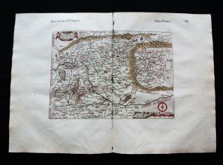 1599 Ptolemy Map Hungaria Et Transylvania Nova Tabulae: Hungary,  Romania