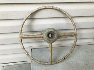 Vintage 1949 - 1950 Plymouth Steering Wheel 1320601 - H 1319915 No Cracks Worn Paint