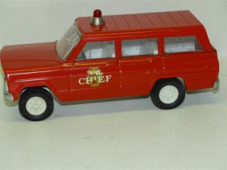 Vintage Mini Tonka Fire Chief Truck,  Jeep,  Pressed Steel Toy
